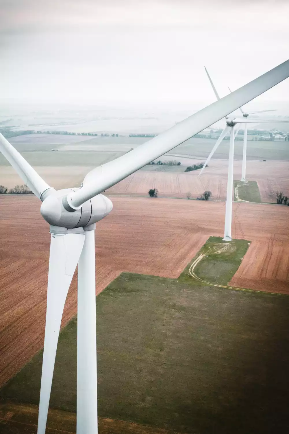 This is an image of a wind turbine farm.